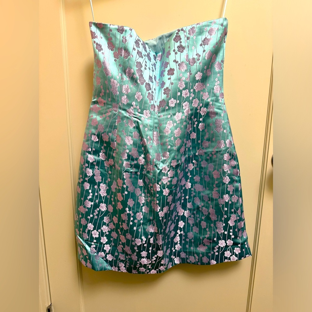 Sau-Lee Jenny strapless mini dress, Blue